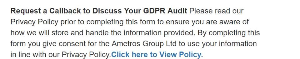 Ametros Group GDPR