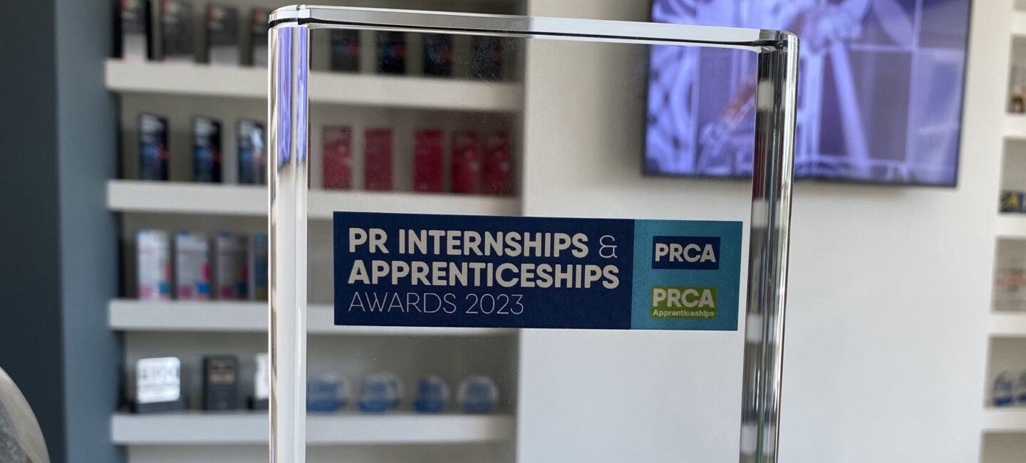 Close up of PR Internships & Apprenticeships Award 2023