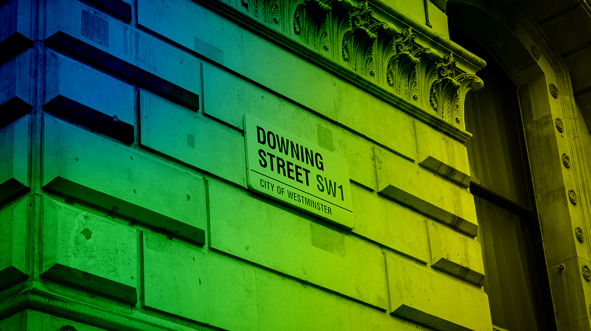 The Downing Street road sign