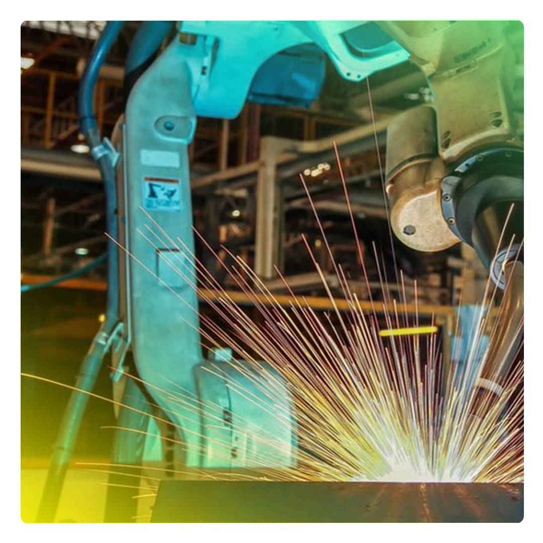 Heavy machinery and sparks